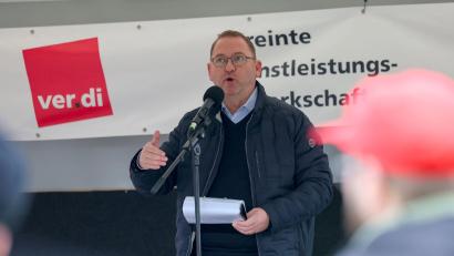Archivbild: Jörg Halisch/dpa
"Die Belastung wird unerträglich", sagt Verdi-Chef Werneke.