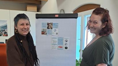 Bild: Sabine Scheidler
Projektleiterin Jessica Weck (links) und Projektmitarbeiterin Sandra Tischlinger (rechts).