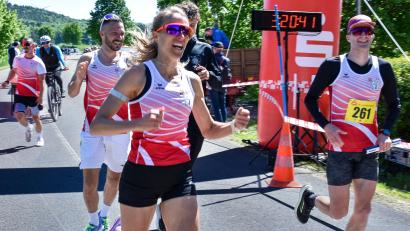 Bild: Stephan Huber
Eine Frau im Siegerteam der Männer? Ja, beim Landkreislauf Amberg-Sulzbach war am Samstag genau das der Fall.
