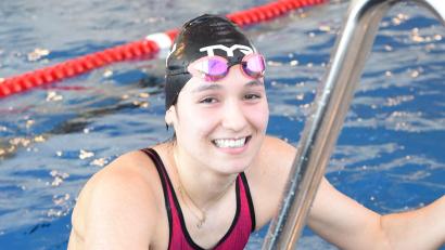 Bild: G. Büttner
Nadja Valea belegte Platz drei bei der süddeutschen Meisterschaft über 50 Meter Brust.