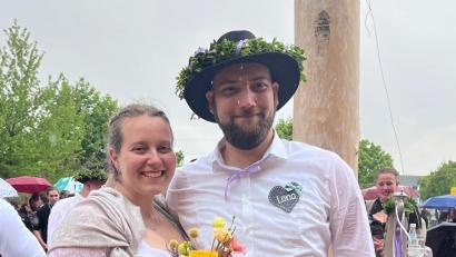Bild: egl
Lena Laßen und Dominik Piehler sind das neue Oberkirwapaar in Kümmersbruck.