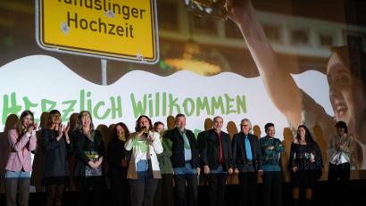 Archivbild: knz
In Weiden waren die Darsteller des Films "Hundslinger Hochzeit" bereits bei einer Vorführung. Jetzt kommen sie auf ihrer Kinotour auch nach Amberg.