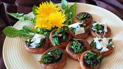Bild: Dorothea Hartmann/exb
Die Löwenzahn-Champignons von Kräuterführerin Regina Herrmann aus Erbendorf schmecken lauwarm oder auch kalt. Das Rezept eignet sich als Tipp für einen gemischten Vorspeisenteller.