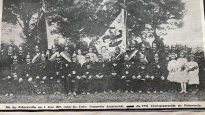 Archivbild: Archiv Feuerwehr Ursulapoppenricht 
Von Anfang an brachte sich die Freiwillige Feuerwehr Ursulapoppenricht kameradschaftlich ins Vereinsleben auch der umliegenden Wehren ein.