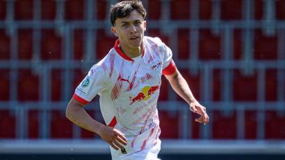 Bild: Langsteiner/privat
Der Grünlaser Toni Langsteiner im Trikot von RB Leipzig.