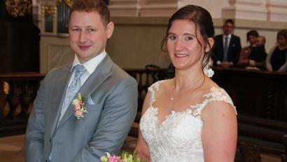 Bild: kro
Alexandra und Andreas Döllinger gaben sich am Samstag in der Waldsassener Basilika das Ja-Wort.