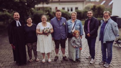 Bild: Tatjana Netschepurenko 
Bei einer feierlichen Zeremonie gaben sich Dominik und Nicole Pentner in Hirschau das Ja-Wort.