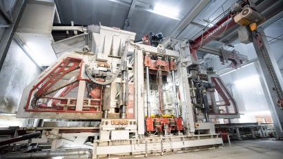 Bild: Beyer Gruppe
Blick ins neue Godelmann-Betonwerk in Berg bei Hof.