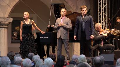 Bild: Felix Bruhns/exb
Unter dem Motto "Macht doch, was ihr wollt!" präsentieren Juan Carlos Falcón (Tenor), Ilonka Vöckel (Sopranistin) und Daniel Gutmann (Bariton) ihre ganz persönlichen Lieblingsstücke.