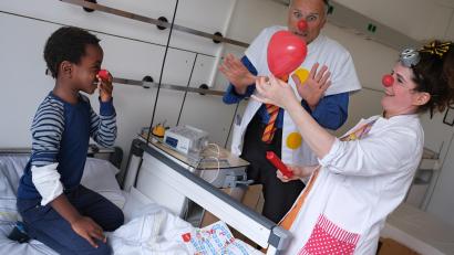 Bild: Manfred Lehner/exb
Die Klinik Clowns Bayern sammeln freudige Momente zum Tag der Freud am 24. Juli.