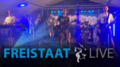 Bild: FREISTAAT LIVE
Für Stimmung sorgt am Samstag, 28. Juni, ab 19 Uhr die Partyband "Freistaat Live".