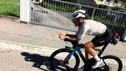Bild: Hagerer
Kerstin Hagerer vom CIS Amberg überzeugte beim Triathlon in Landshut.