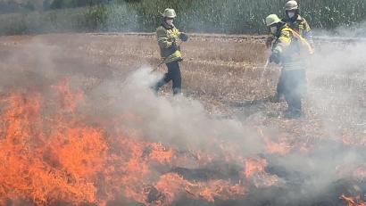Archivbild: Heike Unger
Ein Feldbrand bei Raigering (Amberg) – in diesem Fall nur als Übung der Feuerwehr Amberg. Momentan aber ein hochaktuelles Thema, die ersten echten Einsätze gab es schon.