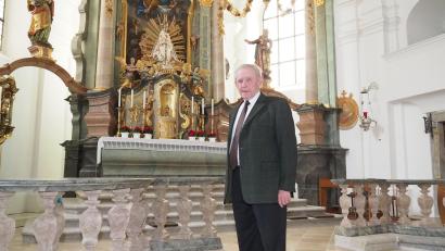 Archivbild: fvo
Josef Riedl in der Fahrenberger Wallfahrtskirche Mariä Heimsuchung