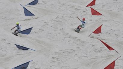Bild: Hubert Ziegler
Der Parallel-Slalom war eine Disziplin beim Sandspirit am Monte Kaolino.