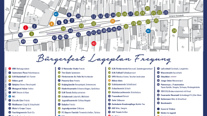 Bild: Stadt Neustadt a.d. Waldnaab
Lageplan Bürgerfest 2025 in der Freyung