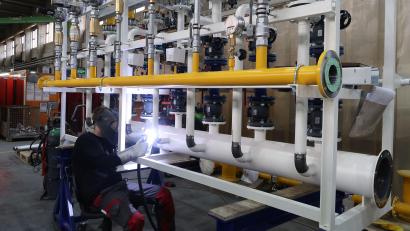 Archivbild: Horn Glass Industries/exb
Horn Glass Industries plant und baut auch komplette Glaswerke, dazu gehört auch der Bau von Gas-Luft-Mischstationen (Foto). Für den Herbst bereitet die Firma Kurzarbeit vor.