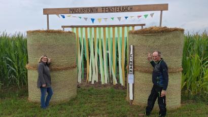 Bild: bl
Der Eingang zum Maislabyrinth von Manuela und Thomas Pronath ist leicht zu finden, mit dem Ausgang ist es schon etwas kniffliger.
