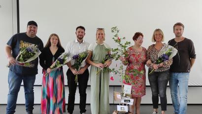 Bild: Sonderpädagogisches Förderzentrum
Von links: Christoph Endreß, Nena Schultz, Christian Neumüller, Johanna Koch, Rektorin Gisela Lehnerer, Heike Graf und Konrektor Uli Radl.