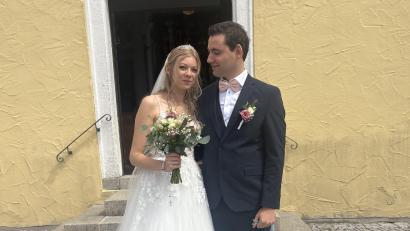 Bild: Alexander Katalinic
Nach der Trauung in der Pirker Marienkirche ging es für Andreas und Julia Merl zur Feier in den Eventstadl Alletshof.