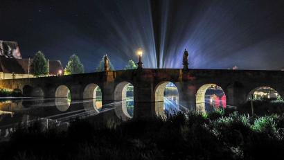 Bild: Dr. Siegfried Steinkohl
Auch das Foto „Lasershow im Fischhofpark“ wird in der Jubiläumsausstellung zu sehen sein.