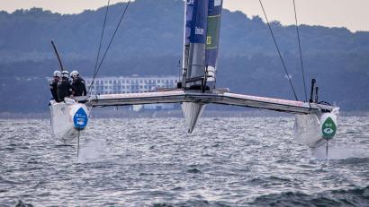 Bild: Jens Büttner/dpa
Erstmals in Deutschland: Die internationale Rennserie SailGP.