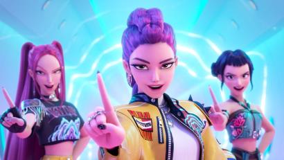 Bild: -/©2025 Netflix/dpa
Im Netflix-Hit „KPop Demon Hunters“ geht es um die Girl-Band Huntrix.