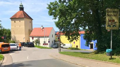 Bild: Markus Kulzer, Stadt Schwandorf
Auf Höhe des Blasturms wird es bald eine Fußgängerampel geben.