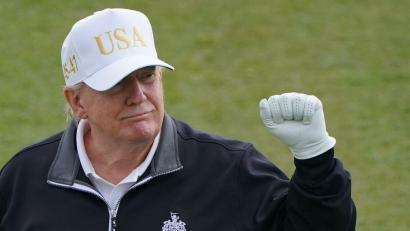 Bild: Jane Barlow/PA Wire/dpa
US-Präsident Donald Trump hat seinen Besuch bei Ryder Cup in New York angekündigt. (Archivbild)