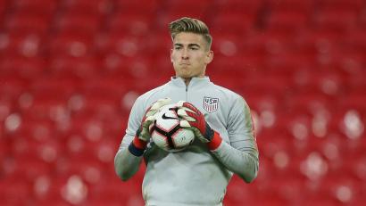 Bild: Tim Ireland/AP/dpa
Jonathan Klinsmann könnte sein Debüt in der A-Nationalmannschaft der USA feiern. (Archivbild)