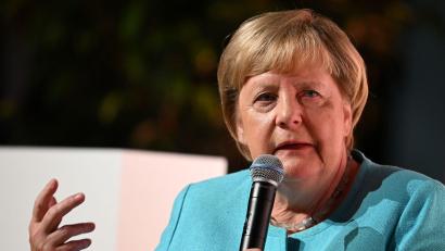 Bild: Angelika Warmuth/dpa
Eine Frau als Bundespräsidentin? Für Angela Merkel natürlich denkbar.