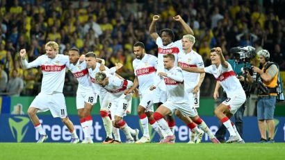 Bild: Swen Pförtner/dpa
Jubel beim VfB Stuttgart.