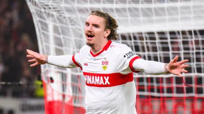 Bild: Tom Weller/dpa
Steht vor einem Abschied aus Stuttgart: Nick Woltemade. (Archivbild)
