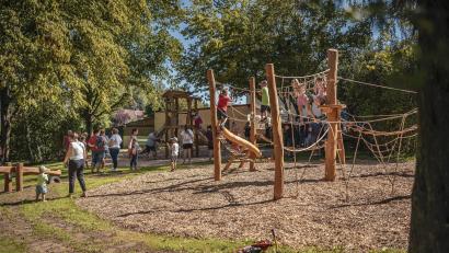 Bild: Michael Golinski
Der neue Spielplatz Schwedenschanze im Stadtteil Luitpoldhöhe in Amberg.