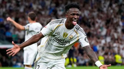 Bild: Manu Fernandez/AP/dpa
Vinicius Junior erzielte den Treffer zum 2:1 für Real Madrid.