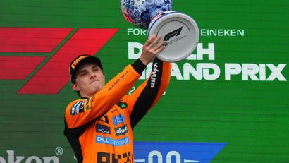 Bild: Peter Dejong/AP/dpa
Oscar Piastri gewann das Rennen in Zandvoort.