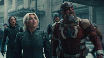 Bild: Marvel Studios/2024 MARVEL/Disney+/dpa
Florence Pugh (3. von links) spielt eine Auftragskillerin.