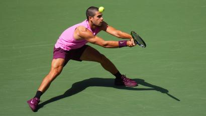 Bild: Heather Khalifa/AP/dpa
Carlos Alcaraz fehlen noch zwei Siege zum US-Open-Titel.