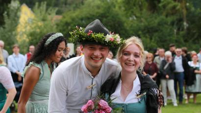 Bild: egl
Anna Schwarz und Dominik Greiner sind das neue Oberkirwapaar in Lengenfeld.