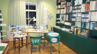 Bild: Andreas Gießler/Porzellanikon – Staatliches Museum für Porzellan in Selb und  Hohenberg a.d. Eger
Blick in das Wiinblad-Atelier.