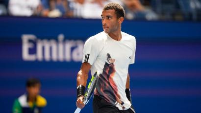 Bild: Yuki Iwamura/AP/dpa
Erst der Sieg gegen Zverev, nun im Halbfinale: Felix Auger-Aliassime überrascht in New York.