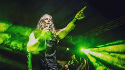 Archivbild: Elisa Fuchs
Ja, da geht's lang nach Wurz: Auch die Jungs von Riot V (Bild) aus New York haben vor zwei Jahren den Weg zum Storm-Crusher-Festival in der O'Schnitt-Halle gefunden.