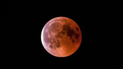 Bild: Silas Stein/dpa
Ob man den Mond in Bayern am Sonntag so deutlich sehen kann, ist unklar. (Archivbild).