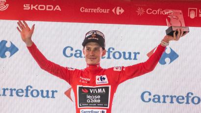 Bild: Glòria Sánchez/EUROPA PRESS/dpa
Jonas Vingegaard ist weiter Gesamterster bei der Vuelta. (Archivbild)
