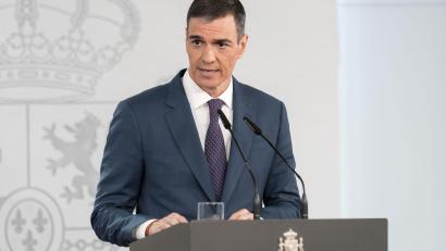 Bild: Diego Radamés/EUROPA PRESS/dpa
Sánchez spricht von einem "Massaker" in Gaza. (Archivfoto)