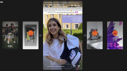Screenshot: Instgram: cathyhummels
Cathy Hummels mit den von Tom Beer entworfenen Shirts und Taschen.