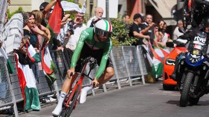Bild: Photogenic/Claudia Alba/EUROPA PRESS/dpa
Der italienische Zeitfahrspezialist war auf der 18. Vuelta-Etappe der Schnellste.