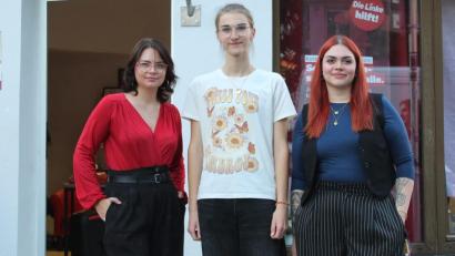 Bild: Die Linke
Stefanie Haaf, Luna Lang und Annie Schraml (von links) sind neu im Vorstand der Linken in der Nordoberpfalz.