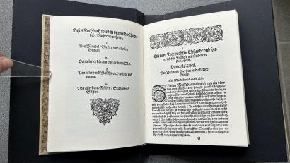 Bild: Siglinde Kurz/Provinzialbibliothek Amberg
Ein Rezept für Mandelmilch, veröffentlicht in einem Kochbuch, das 1597 in Amberg gedruckt wurde. In der Provinzialbibliothek Amberg gibt es zwar kein Original, aber einen Nachdruck.
