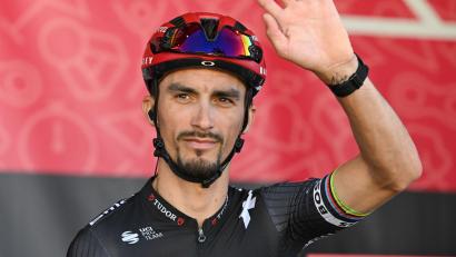 Bild: Arne Dedert/dpa
Der Franzose Alaphilippe gewinnt in Québec.  (Archivbild)